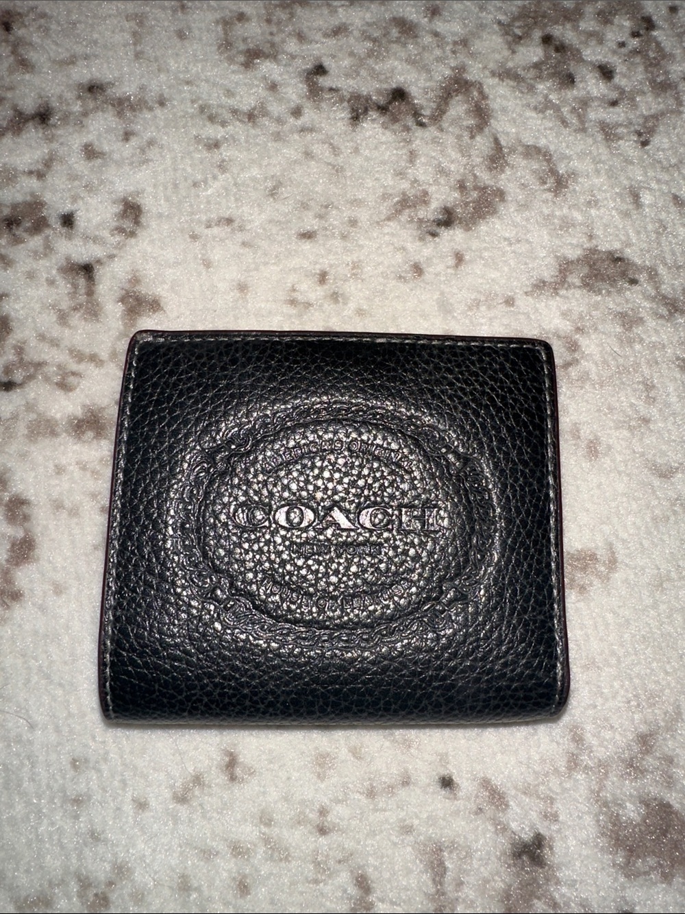 COACH Women’s snap leather wallet with Coach Heritage